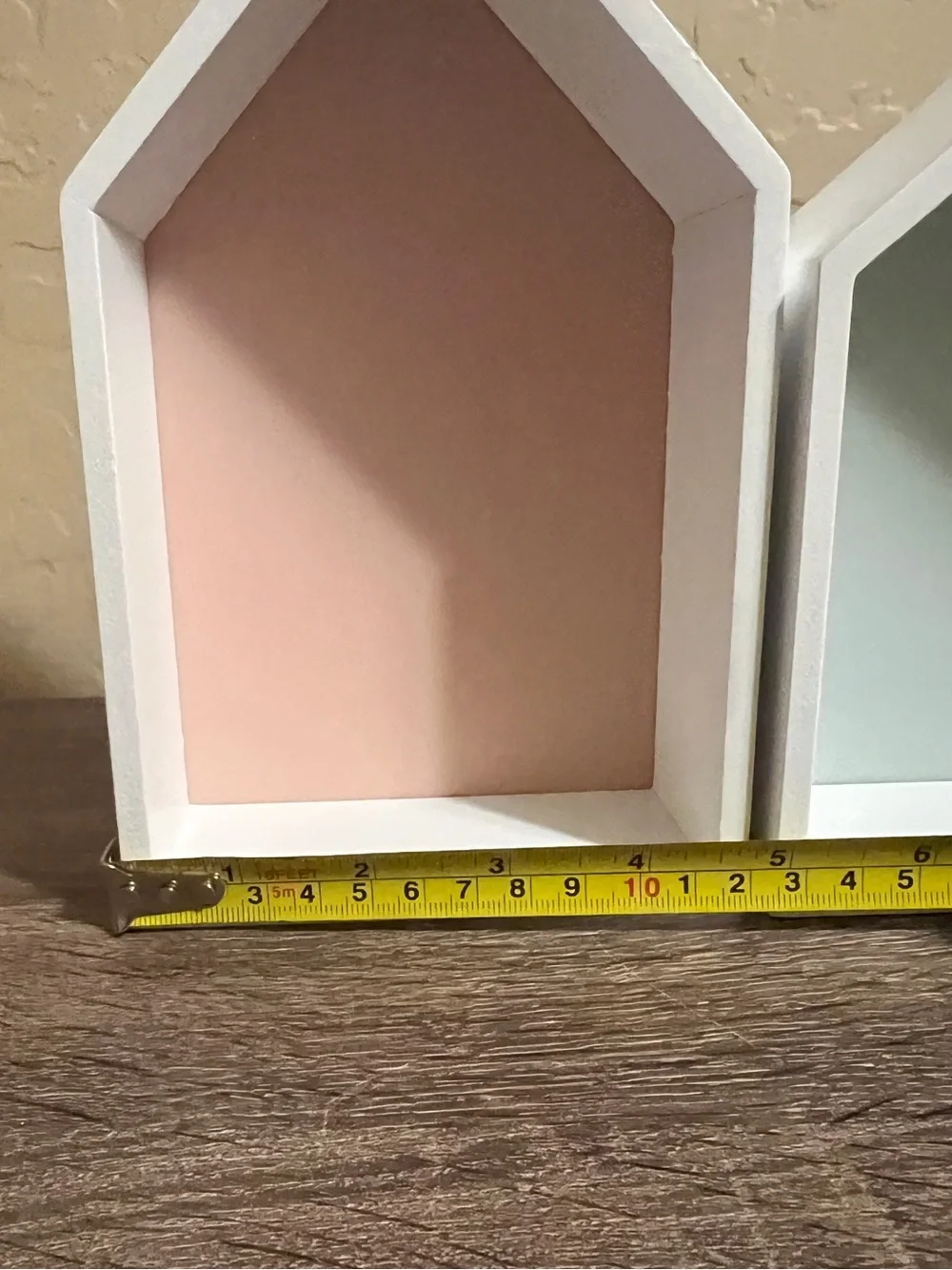 Target Bullseye Nesting Houses White Pink Green Wood Farmhouse Decor NWOT